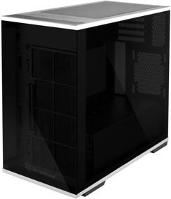 img 4 attached to 💻 Корпус компьютера SST-LD01B Micro-ATX: современный дизайн с 3 закаленными стеклянными панелями и накладками из нержавеющей стали