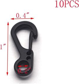 img 1 attached to Mironey 10-Pack Black Mini Spring Hanging Buckle 1-Inch Alloy Hook Keychain Camping Bottle Hooks for Outdoor Hiking