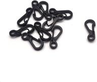 mironey 10-pack black mini spring hanging buckle 1-inch alloy hook keychain camping bottle hooks for outdoor hiking логотип