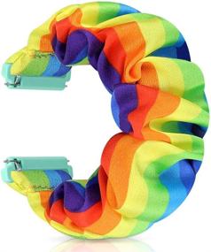 img 3 attached to Ремешок для часов URU Shield Scrunchie, совместимый с Fitbit Versa/Versa 2/Versa Lite/Versa SE/легкий дышащий ремешок для часов Сменный браслет Аксессуары для женщин и Amp