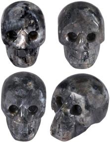 img 2 attached to 🔮 SUNYIK Assorted Stone Carved Skull Statue, Pocket Crystal Figurines Sculpture Decor Pack of 7 - 1 inch