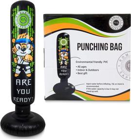 img 1 attached to 🥊 Kids Freestanding Punching Bag - Ideal for Fitness, Karate, MMA, and Taekwondo - Rapid Rebound Inflatable Punching Bag - Robust and Long-lasting PVC Punching Bag