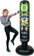 🥊 kids freestanding punching bag - ideal for fitness, karate, mma, and taekwondo - rapid rebound inflatable punching bag - robust and long-lasting pvc punching bag логотип