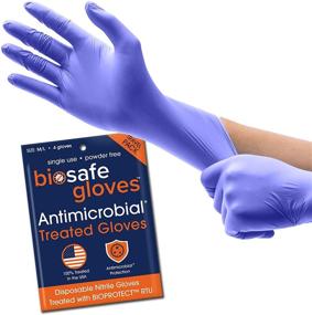 img 4 attached to BioSafe Disposable Medium Nitrile Gloves