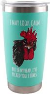 🐓 quirky rooster-themed stainless tumbler - perfect funny gift! логотип