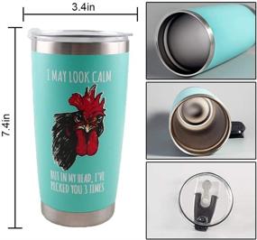 img 2 attached to 🐓 Quirky Rooster-Themed Stainless Tumbler - Perfect Funny Gift!