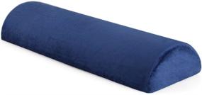 img 4 attached to 🔥 Cozy Hut Memory Foam Semi Roll Pillow: Ultimate Support for Side, Back, and Stomach Sleepers. Relieve Sciatica, Back and Leg Pain! Washable Cover Included - 24''L X 8''W X 4''H