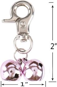 img 2 attached to 🐾 EXPAWLORER Pink Bell Training Charm Pendants Jewelry: Stylish Pet Dog Cat Necklace Collar - 2 Set