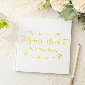 img 2 attached to 📸 Calculs Polaroid Square Wedding Guest Book 8.5", Blank White Pages, Gold Foil Stamping, White Cover