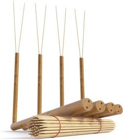 img 4 attached to 🔥 Premium 104-Piece Roasting Set: Durable Wood Hot Dog Sticks, Marshmallow S'mores, and Kebab Fork - Ideal for Campfires and Outdoor Cooking