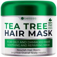 revitalize & repair dry damaged hair with bellisso tea tree oil hair mask - intense hydration & protein moisture treatment for women logo