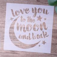 🌙 love you to the moon and back diy stencil for painting on walls furniture crafts – 5.9 in x 5.9 in logo