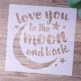 img 1 attached to 🌙 Love You to the Moon and Back DIY Stencil for Painting on Walls Furniture Crafts – 5.9 in x 5.9 in