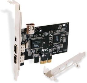 img 4 attached to 🔥 LinksTek Плата PCIE FireWire для настольных ПК Windows - IEEE 1394A FireWire 400-6Pin X3 Порта и 4Pin X1 Порт - Совместим с Windows 98/2000/2003/XP/Vista/7/8/8.1/10/Server (32/64 бита) - Включает низкопрофильный кронштейн (PCIE-1394A)