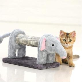 img 2 attached to 🐱 Xyconcep Cat Scratching Toy: Lion & Elephant Design, Sunflower Theme, Mini Cat Tree - Cute Animal Toy for Endless Fun