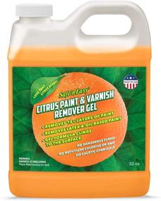 img 4 attached to 🍊 Citrus Orange Gel Paint & Varnish Remover - Safely Strip 15+ Layers of Paint, No Toxic Fumes, Non-Hazardous, 32 oz