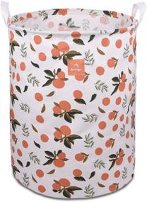 img 4 attached to YOMFUN Laundry Waterproof Collapsible Laundry Hamper （Orange）