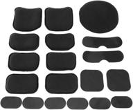 enhance helmet comfort and protection with airsoft helmet pads - 19pcs set tactical, motorcycle & 🔧 bicycle helmet padding kits - universal eva foam - fast mich cs ach fma usmc pasgt compatible logo