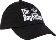 🐶 ann arbor t-shirt co. the dogfather baseball cap hat - funny cute dog father dad owner pet doggo pup fun humor (black) logo