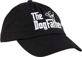 img 4 attached to 🐶 Ann Arbor T-shirt Co. The Dogfather Baseball Cap Hat - Funny Cute Dog Father Dad Owner Pet Doggo Pup Fun Humor (Black)