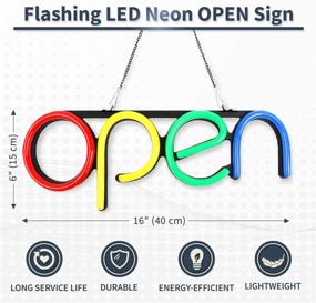 img 3 attached to 🔆 Eye-Catching LED Neon Open Sign Light for Business – Brilliant & Functional ON &amp; OFF Feature