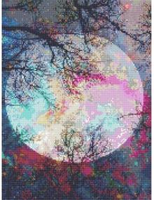 img 3 attached to Diamond Painting Kits: 5D DIY Colored Moon Diamond Art, Perfect for Home Wall Decor - 11.8×15.7Inches