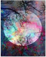 diamond painting kits: 5d diy colored moon diamond art, perfect for home wall decor - 11.8×15.7inches logo