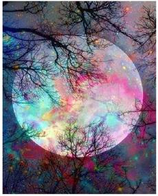 img 4 attached to Diamond Painting Kits: 5D DIY Colored Moon Diamond Art, Perfect for Home Wall Decor - 11.8×15.7Inches