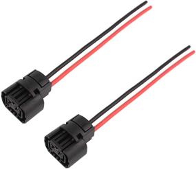 img 4 attached to 🔌 TOMALL 5202 2504 PS24W H16 Female Pigtail Connector Harnesses for Fog Light DRL Replacement Socket