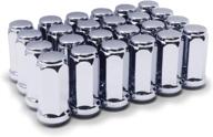 mastiff 13759 acorn bulge after-market lug nut set - m14x1.5 thread, triple-chrome finish, 3/4 hex, 60 degree conical seat (24 pack) logo