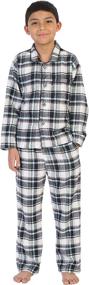 img 4 attached to 👕 Уютные и стильные: Gioberti Little Flannel Pajamas Stripe Boys' Sleepwear & Robes.