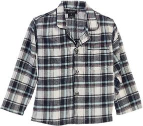 img 1 attached to 👕 Уютные и стильные: Gioberti Little Flannel Pajamas Stripe Boys' Sleepwear & Robes.