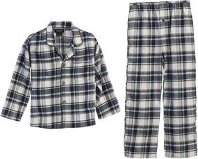 img 2 attached to 👕 Уютные и стильные: Gioberti Little Flannel Pajamas Stripe Boys' Sleepwear & Robes.