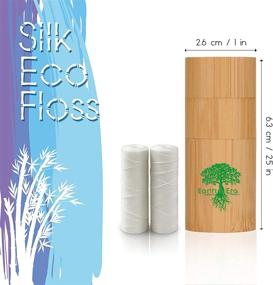 img 1 attached to 🌱 100% Compostable Eco Dental Floss with Bamboo Holder - Biodegradable, Mint Flavored, Zero Waste Oral Care