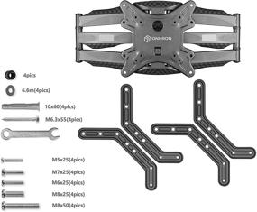 img 3 attached to ONKRON Full Motion TV Wall Mount Bracket: Tilt, Swivel for 39-65 inch LED LCD Flat Panel TV Screens | VESA up to 600x400mm, Black M5L