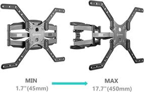 img 1 attached to ONKRON Full Motion TV Wall Mount Bracket: Tilt, Swivel for 39-65 inch LED LCD Flat Panel TV Screens | VESA up to 600x400mm, Black M5L