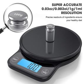 img 3 attached to 📏 Nicewell Kitchen Scale: Accurate Digital Food Scale for Weight Loss, Baking, and Cooking – Measures in Grams and Ounces – 6kg/13lbs Max – Includes Pastry Mat