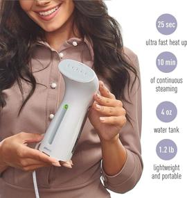 img 3 attached to Handheld Travel Garment Steamer: Portable, Efficient, No Water Spitting - Metal Steam Head, Quick 25s Heat Up, Pump System - Mini Size for Any Fabrics - 110