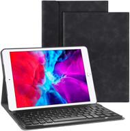 🔌 phevos keyboard case for ipad 10.2 7th gen 2019/ipad air 3rd gen 10.5 inch/ipad pro 10.5 2017 - slim leather folio smart cover + detachable wireless bluetooth keyboard (black) logo