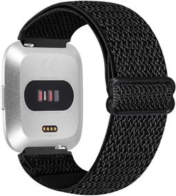 img 3 attached to ShuYo Soft Color Nylon Watch Band - Подходит для Fitbit Versa / Versa 2 / Versa 📿 Lite / Versa SE. Совместимый, дышащий и регулируемый запасной ремешок для мужчин и женщин (10 штук в упаковке)