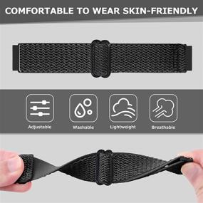 img 1 attached to ShuYo Soft Color Nylon Watch Band - Подходит для Fitbit Versa / Versa 2 / Versa 📿 Lite / Versa SE. Совместимый, дышащий и регулируемый запасной ремешок для мужчин и женщин (10 штук в упаковке)
