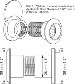 img 3 attached to 🔒 Enhanced Security with Earl Diamond Solid Brass 220-Degree Large Door Viewer for Home Office Hotel, Brushed Oil Rubbed Bronze Finish