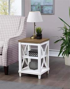 img 1 attached to 🌿 Driftwood/White Florence End Table by Convenience Concepts: Enhancing Convenience with a Touch of Elegance