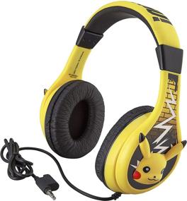 img 4 attached to 🎧 Наушники Pokemon Pikachu для детей: Регулируемая головная повязка, стереозвук, без путаницы - Идеально для школы, дома и путешествий!