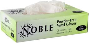 img 1 attached to 🧤 Large Clear Powder-Free Disposable Vinyl Gloves - Pack of 100 for Foodservice by Noble Disposable Gloves