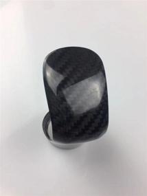 img 4 attached to Enhanced Performance Carbon Fiber Gear Shift Knob Shifter Head Cover Trim Specifically Designed for Lexus IS, ES, NX, and GS (Carbon Fiber Black)