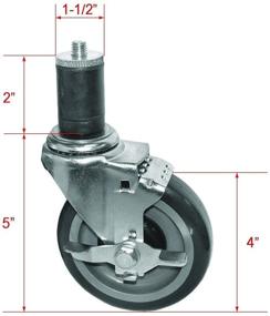 img 1 attached to 🔘 DuraSteel Caster Polyurethane KS5113: Heavy-Duty, 290LBs Capacity