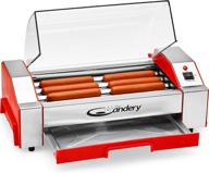 🌭 the candery hot dog roller - sausage grill/cooker machine - 6 hot dog capacity - family hot dog appliance for kids and adults логотип