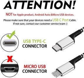 img 3 attached to 🔌 2 шнура зарядки USB C длиной 10 футов (2 пачки) для Samsung S10 – прочный оплетенный шнур USB C to A