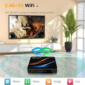 img 1 attached to 📺 [2021 Latest] Android 11.0 TV Box, 4GB RAM 64GB ROM QPLOVE RK3318 Quad-core Android Smart TV Box, 64-bit, Support 2.4G 5.0G Dual WiFi, 4K Ultra HD H.264 with Bluetooth 5.0